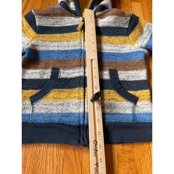 Striped Hooded Zip-Up Sweater Kids 1982 Premium Outfitters - Picture 6 of 8